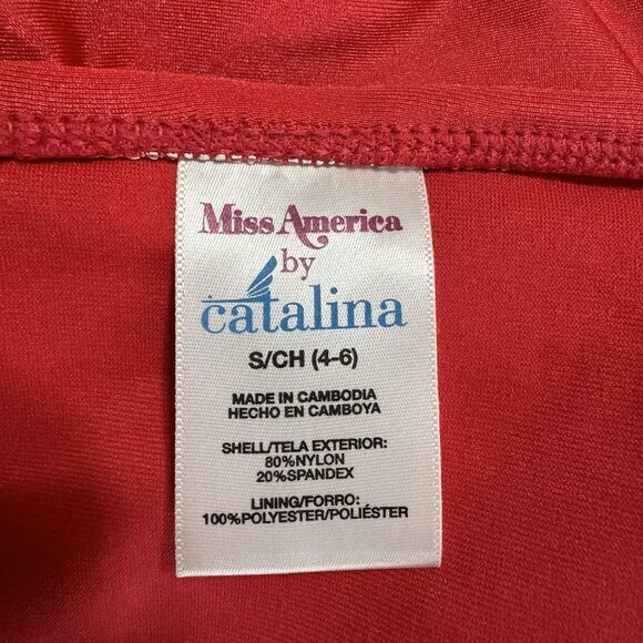 ❤️NWT CATALINA MISS AMERICA CORAL PINK SARONG BIKINI BOTTOM Size:4/6 #H - Picture 9 of 9
